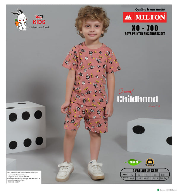 XO - 700 (Boys printed and  shorts set)