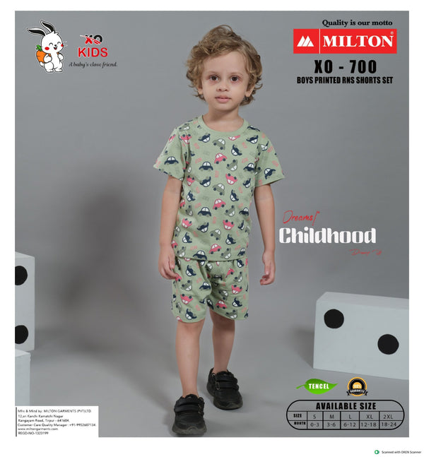 XO - 700 (Boys printed and  shorts set)