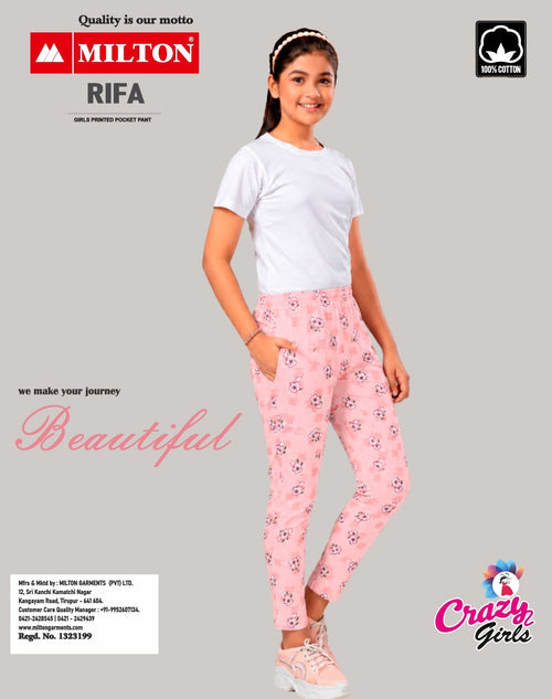 Girls Printed Cotton Pants